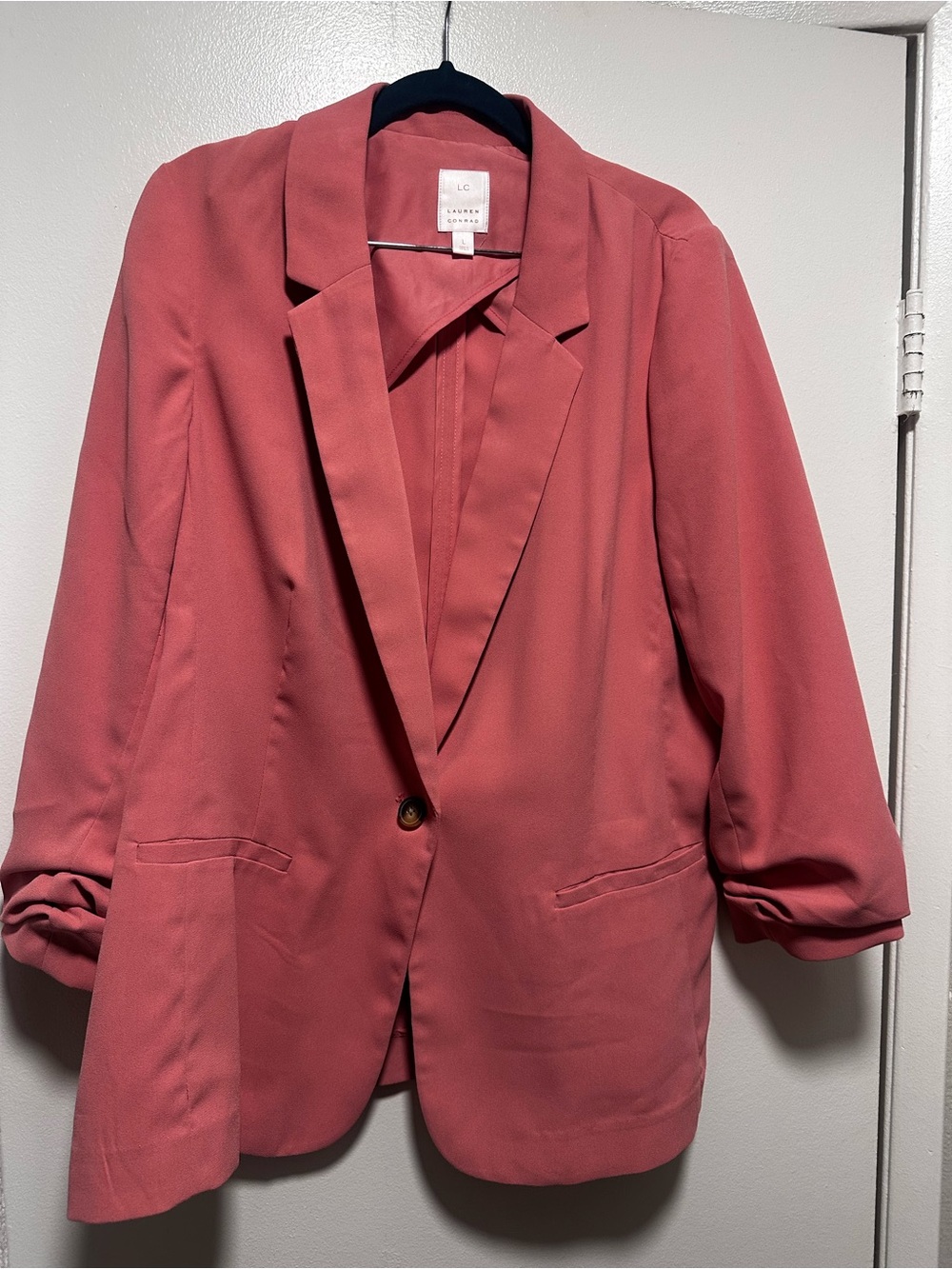 LC Lauren Conrad Dusty Rose Single-Button Blazer
